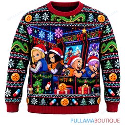 Son Goku Dragon Ball Android Holiday Arcade ugly christmas sweater
