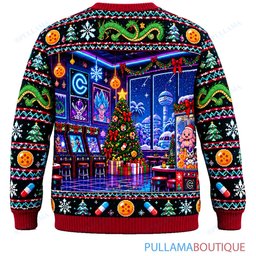 Son Goku Dragon Ball Android Holiday Arcade ugly christmas sweater
