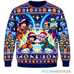 Son Goku Dragon Ball Fusion Dance Holiday ugly christmas sweater