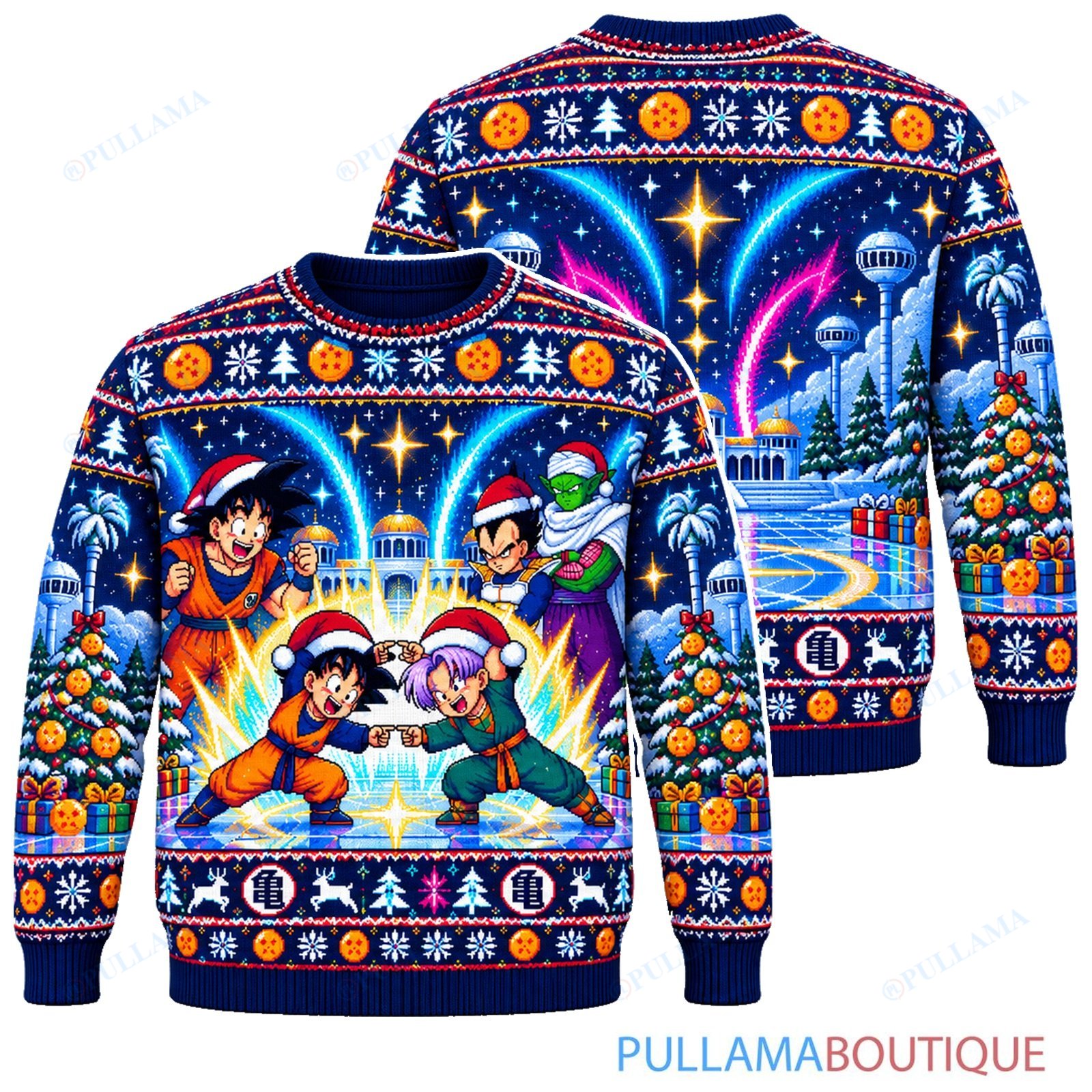 Son Goku Dragon Ball Fusion Dance Holiday ugly christmas sweater