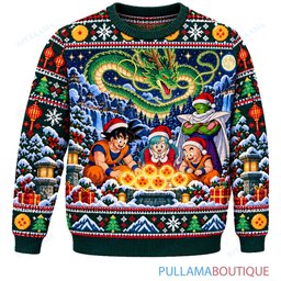 Son Goku Dragon Ball Shenron Wish Night ugly christmas sweater