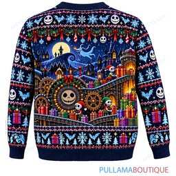 Jack Skellington Pumpkin King Gift Factory ugly christmas sweater