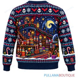 Jack Skellington Scary Teddy Gift Party ugly christmas sweater