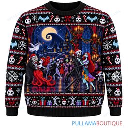 Jack Skellington Undersea Gal Holiday Ball ugly christmas sweater