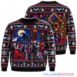 Jack Skellington Undersea Gal Holiday Ball ugly christmas sweater