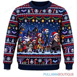 Jack Skellington Mayor Holiday Parade ugly christmas sweater