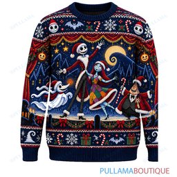 Jack Skellington Halloween Town Holiday Theater ugly christmas sweater