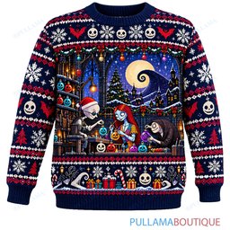 Jack Skellington Finkelstein Holiday Lab ugly christmas sweater