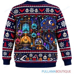 Jack Skellington Finkelstein Holiday Lab ugly christmas sweater