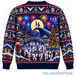 Jack Skellington Grand Cast Christmas Finale ugly christmas sweater
