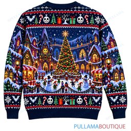 Jack Skellington Christmas Town Discovery ugly christmas sweater