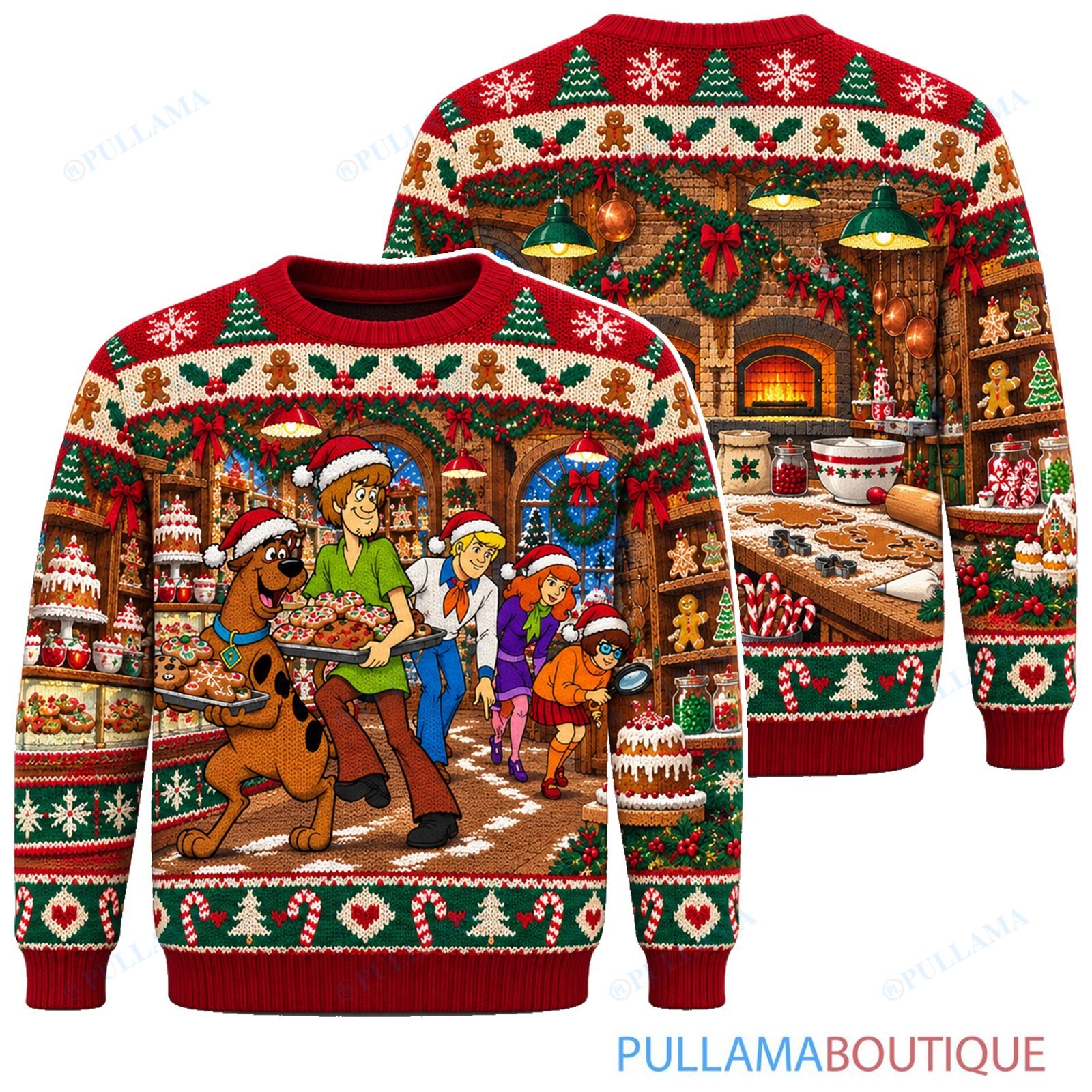Scooby Doo Holiday Bakery Mystery ugly christmas sweater