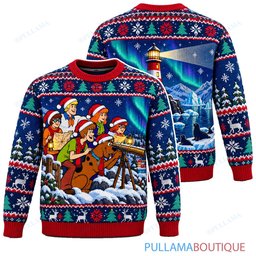Scooby Doo Arctic Lighthouse Mystery ugly christmas sweater