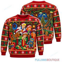 Scooby Doo Santa Toy Workshop Caper ugly christmas sweater
