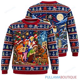 Scooby Doo Pirate Ship Christmas ugly christmas sweater
