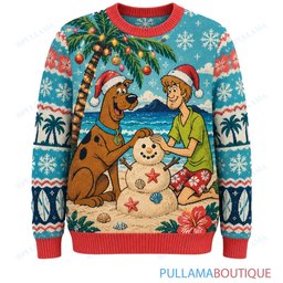 Scooby Doo Tropical Beach Christmas ugly christmas sweater