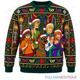 Scooby Doo Masquerade Ball Mystery ugly christmas sweater