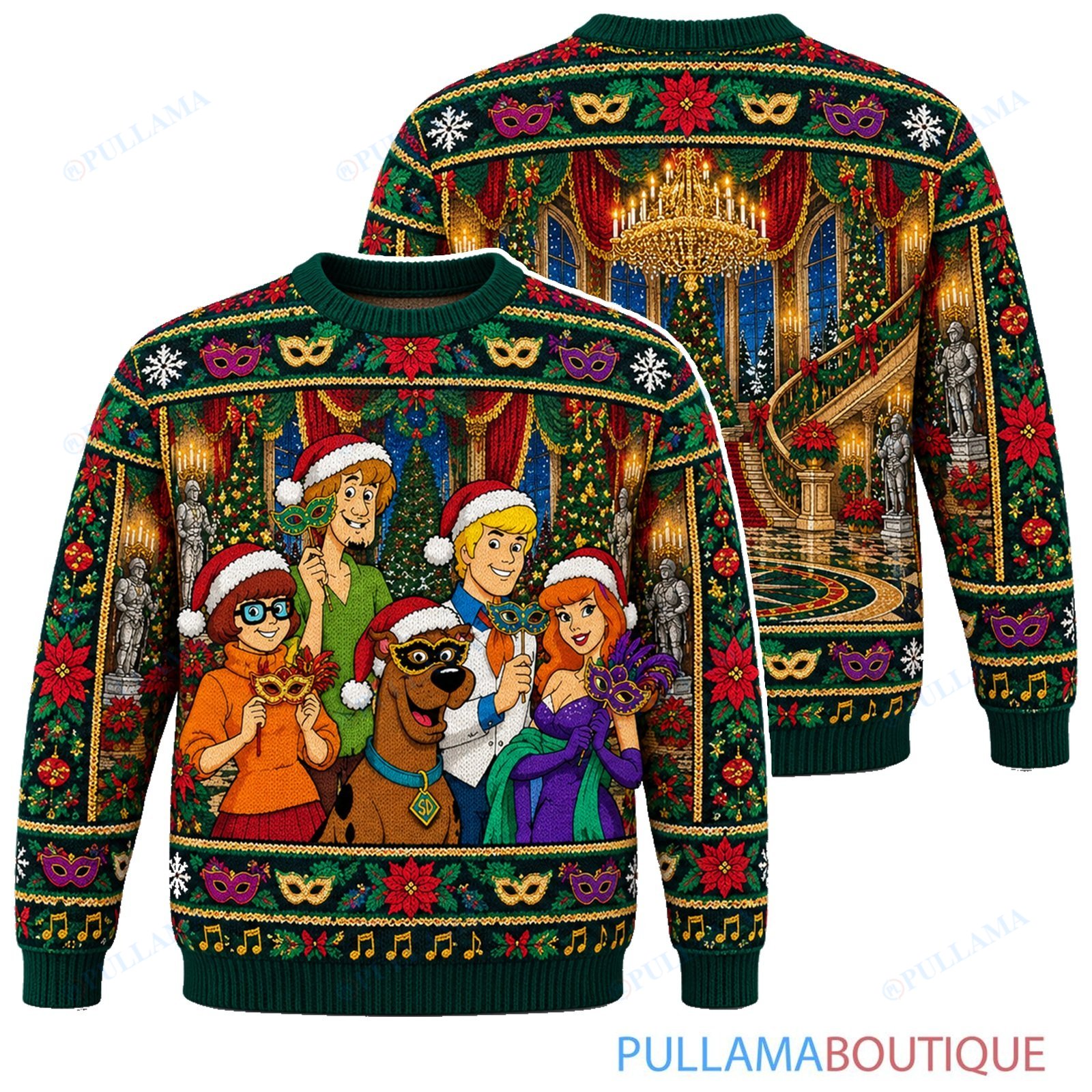Scooby Doo Masquerade Ball Mystery ugly christmas sweater