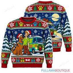 Scooby Doo Mystery Machine Christmas Road Trip ugly christmas sweater