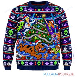 Scooby Doo Alien Space Christmas ugly christmas sweater