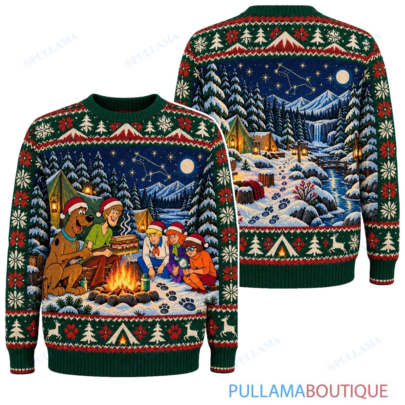 Scooby Doo Winter Camp Mystery ugly christmas sweater