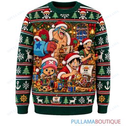 One Piece Franky Christmas Toy Workshop ugly christmas sweater
