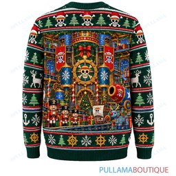 One Piece Franky Christmas Toy Workshop ugly christmas sweater