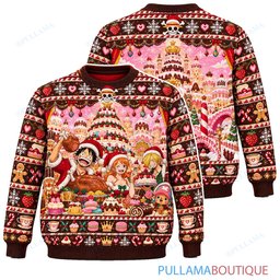 One Piece Whole Cake Candy Palace ugly christmas sweater