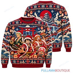 One Piece Wano Winter Festival ugly christmas sweater