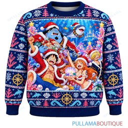 One Piece Fish Man Coral Noel ugly christmas sweater
