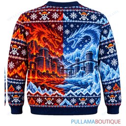 One Piece Punk Hazard Fire And Ice ugly christmas sweater