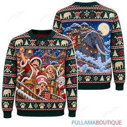One Piece Zou Winter Tribe Festival ugly christmas sweater