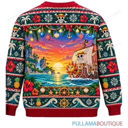 One Piece Tropical Christmas Sunny ugly christmas sweater