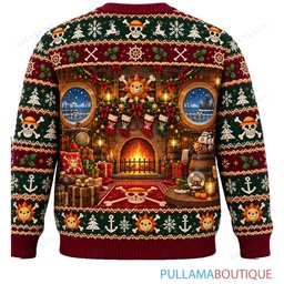One Piece Cozy Cabin Sunny ugly christmas sweater
