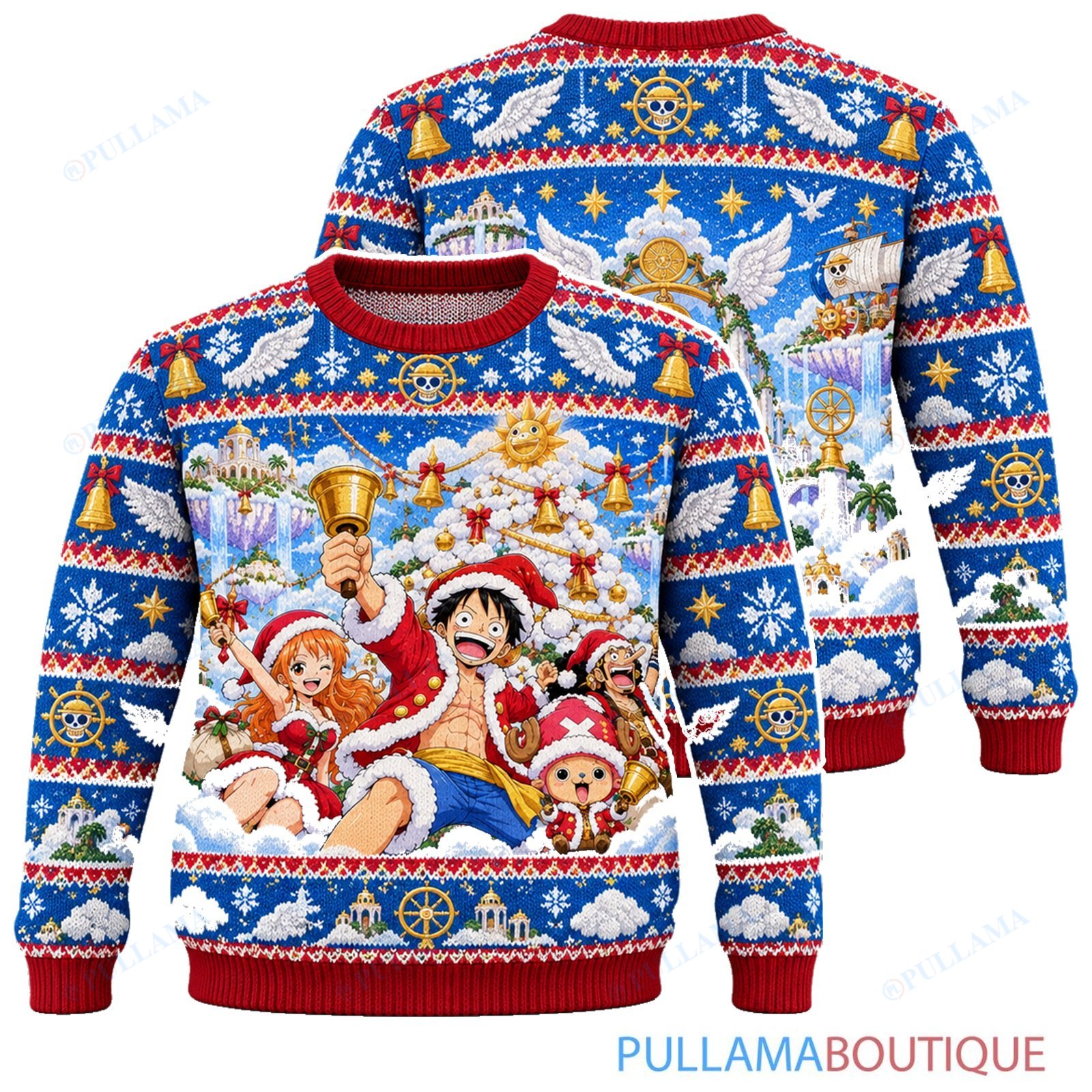 One Piece Skypiea Cloud Christmas ugly christmas sweater