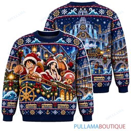 One Piece Water Seven Christmas Express ugly christmas sweater