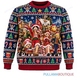 One Piece Pirate Nutcracker Parade ugly christmas sweater