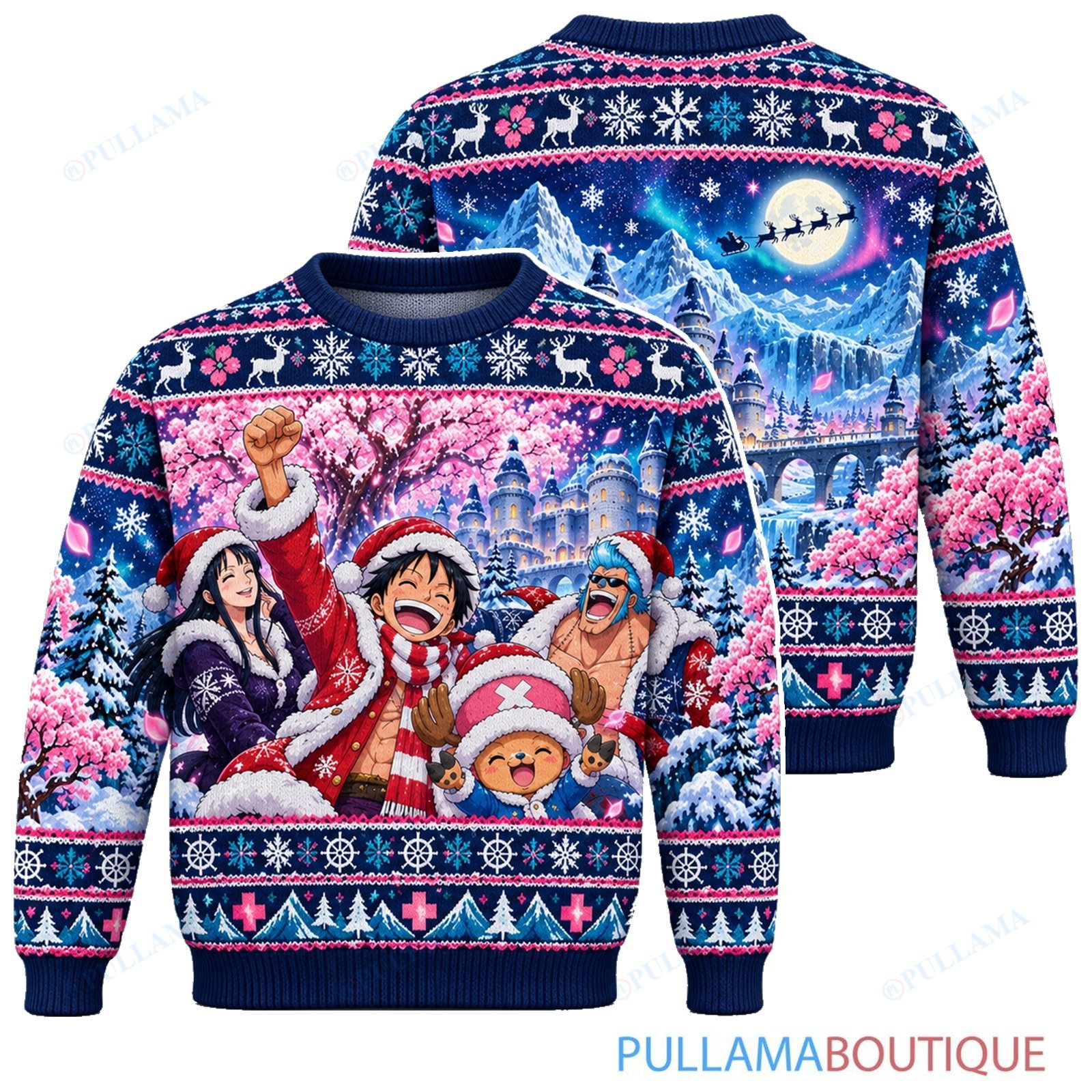 One Piece Frozen Drum Island ugly christmas sweater