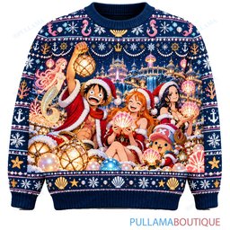 One Piece Mermaid Winter Lantern Festival ugly christmas sweater