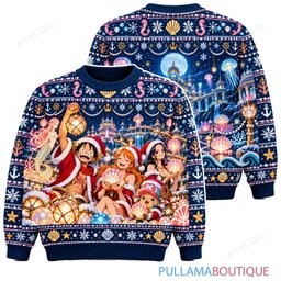 One Piece Mermaid Winter Lantern Festival ugly christmas sweater