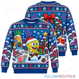 Spongebob Squarepants Holiday Gift Walk ugly christmas sweater