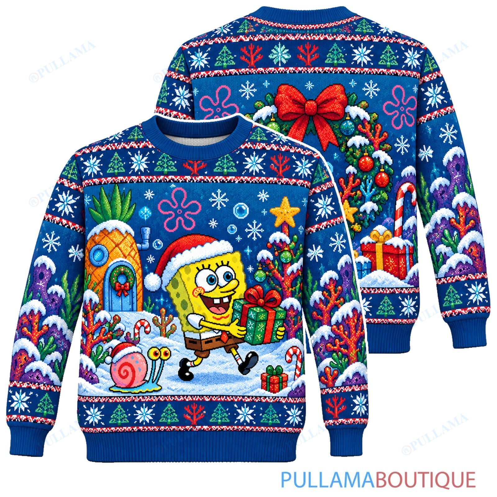 Spongebob Squarepants Holiday Gift Walk ugly christmas sweater