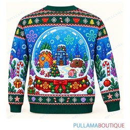 Spongebob Squarepants Snow Globe ugly christmas sweater