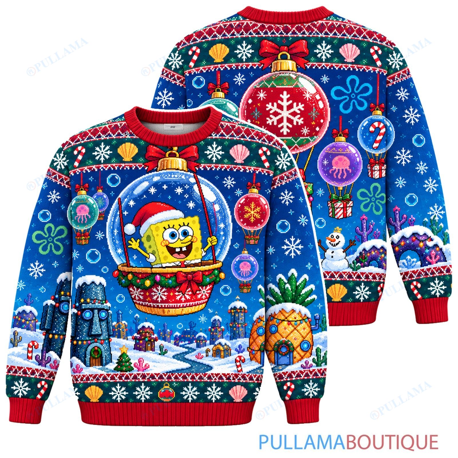 Spongebob Squarepants Ornament Balloon ugly christmas sweater