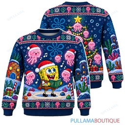 Spongebob Squarepants Jellyfish Carols ugly christmas sweater