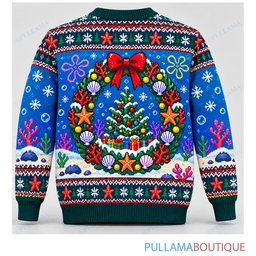 Spongebob Squarepants Golden Star Wreath ugly christmas sweater