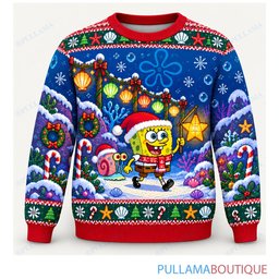 Spongebob Squarepants Lantern Walk ugly christmas sweater