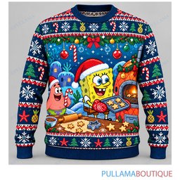 Spongebob Squarepants Cookie Workshop ugly christmas sweater