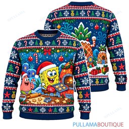 Spongebob Squarepants Cookie Workshop ugly christmas sweater