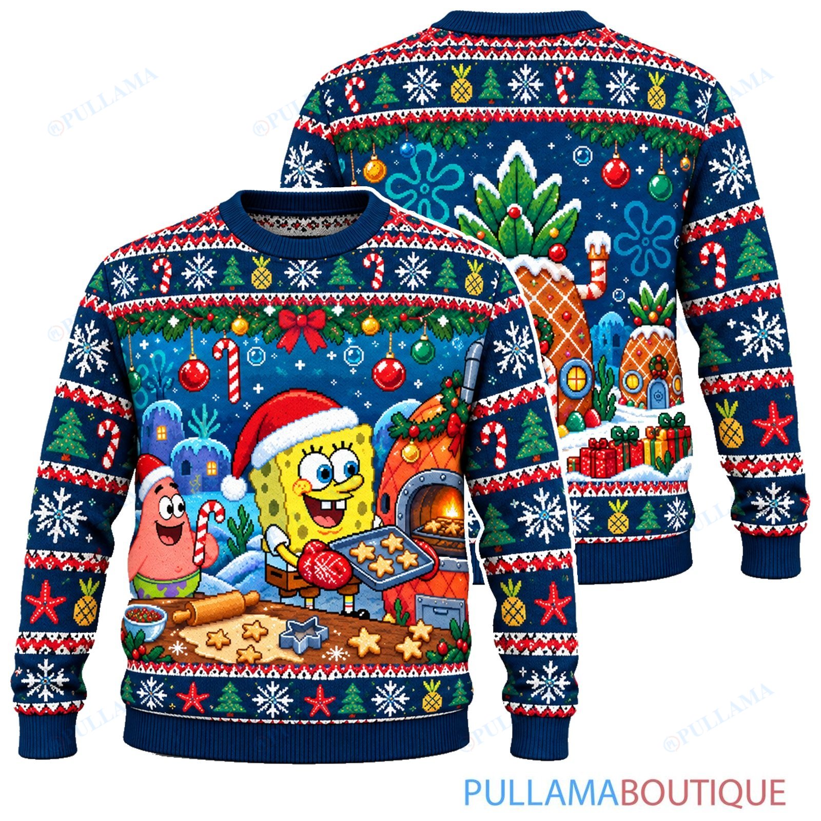 Spongebob Squarepants Cookie Workshop ugly christmas sweater